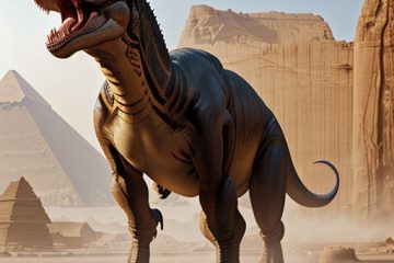 T-Rex di Dunia Kebenaran: Bagaimana Seniman Bercerita dengan Mesir Purba